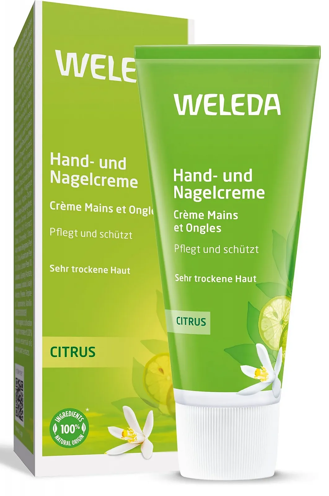 Крем для рук WELEDA Organic Citrus Увлажняющий с лимоном и литсеей кубеба, фото №1 Крем для рук WELEDA Organic Citrus Увлажняющий с лимоном и литсеей кубеба, фото №1