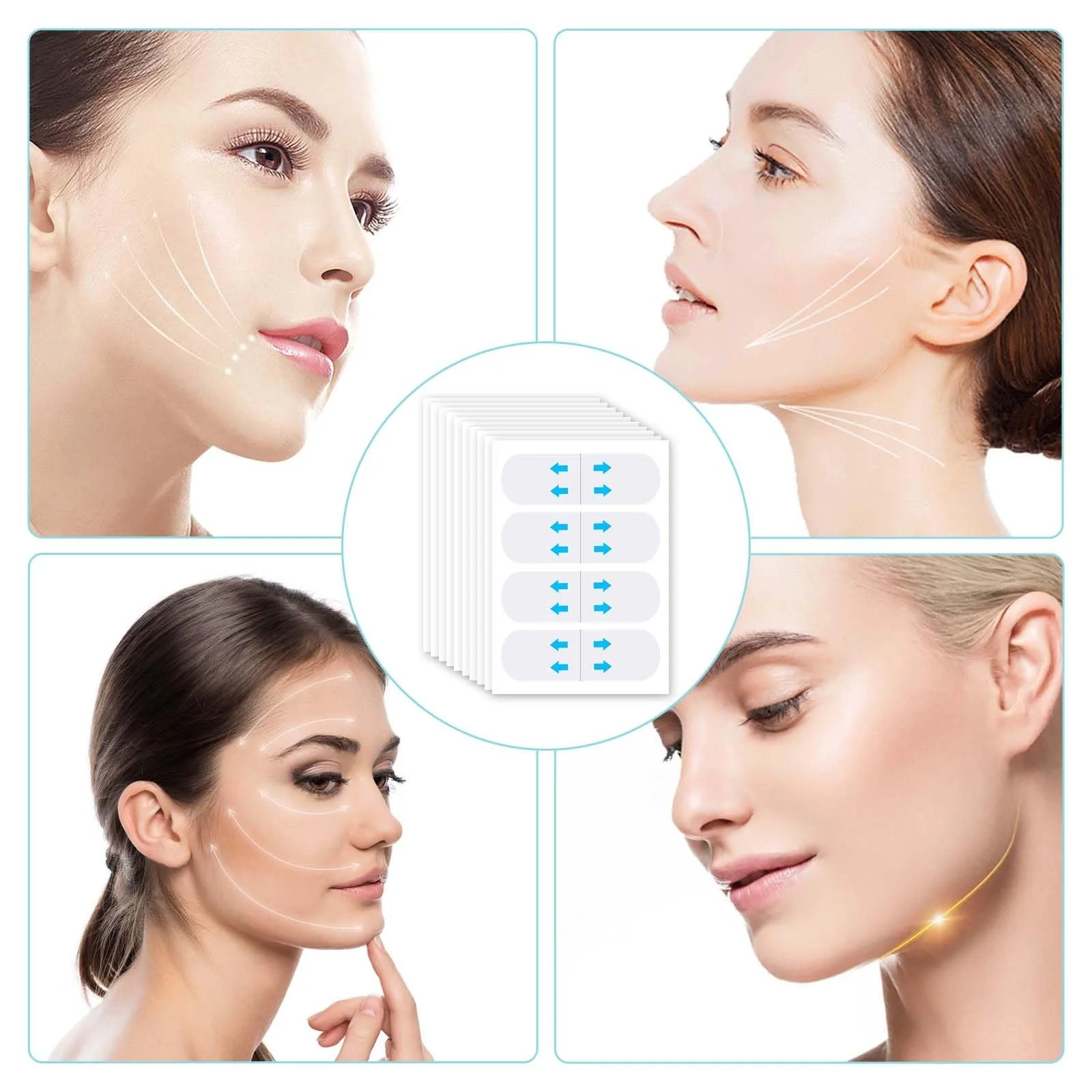 Стрічка для обличчя для підтяжки обличчя 160 штук, фото №6 Стрічка для обличчя для підтяжки обличчя 160 штук, фото №6