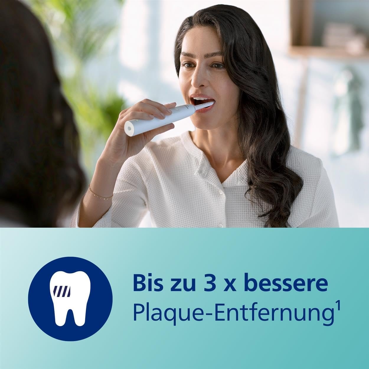 Зубна щітка електрична Philips Sonicare 3100 HX3675/13 звукова, контроль тиску, таймер, біла, 2 шт., фото №3