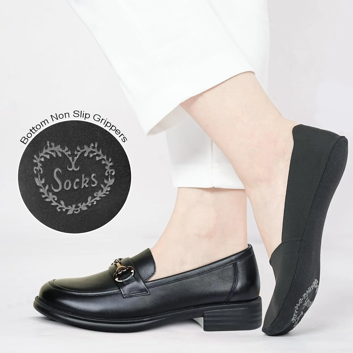 Носки-следки Женские 39-42, 35-38, носки для щиколотки, невидимые носки, летние носки для тренировок, балетки без следа, фото №2