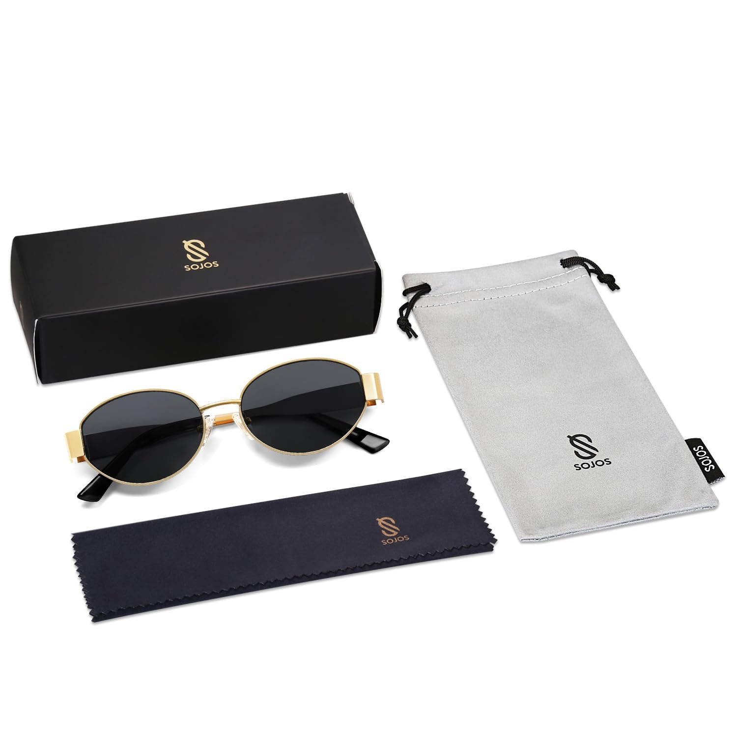 Сонцезахисні окуляри Овальні SOJOS SJ1217 Металеві Ретро Класичні UV400, фото №6