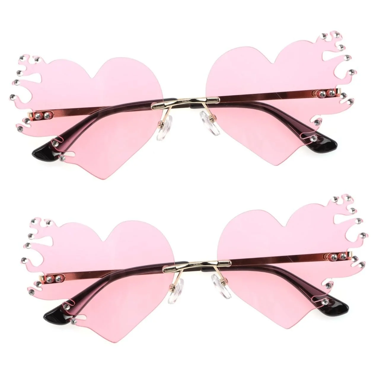 Солнцезащитные очки PACKOVE Flamme, 2 шт., розовые., фото №1