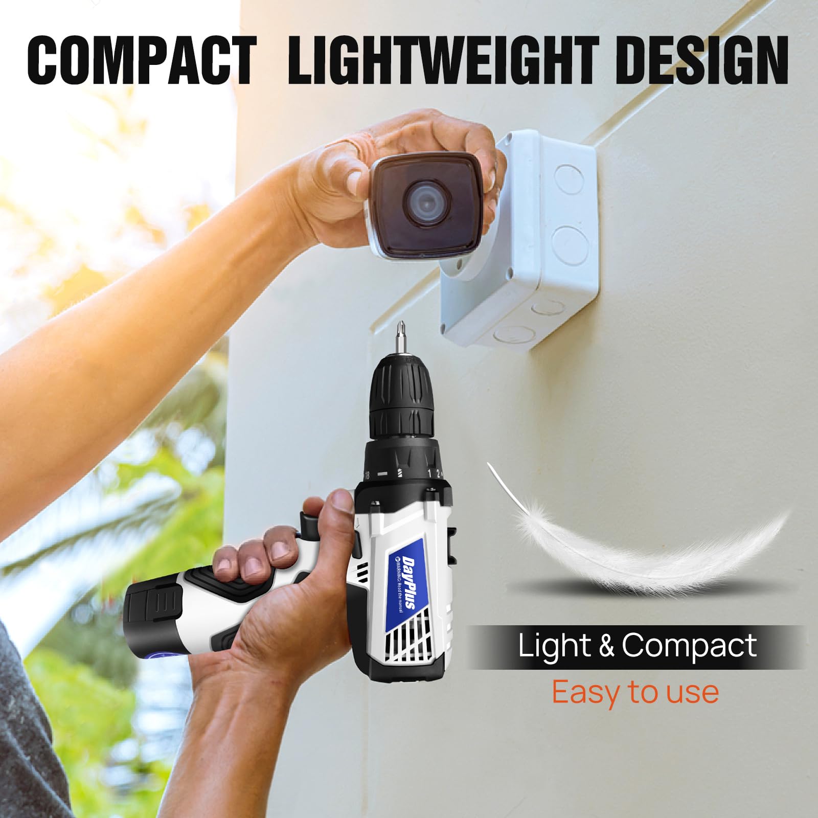 Безшнуровий шуруповерт Set 16.8 V Білий, фото №5