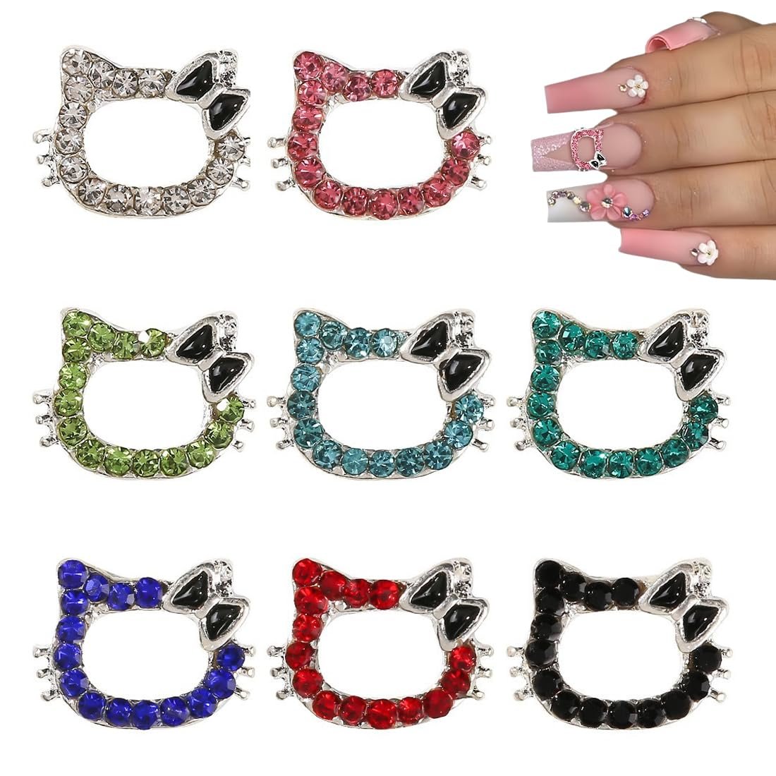 Украшения для ногтей Кошка, 8 шт., фото №1