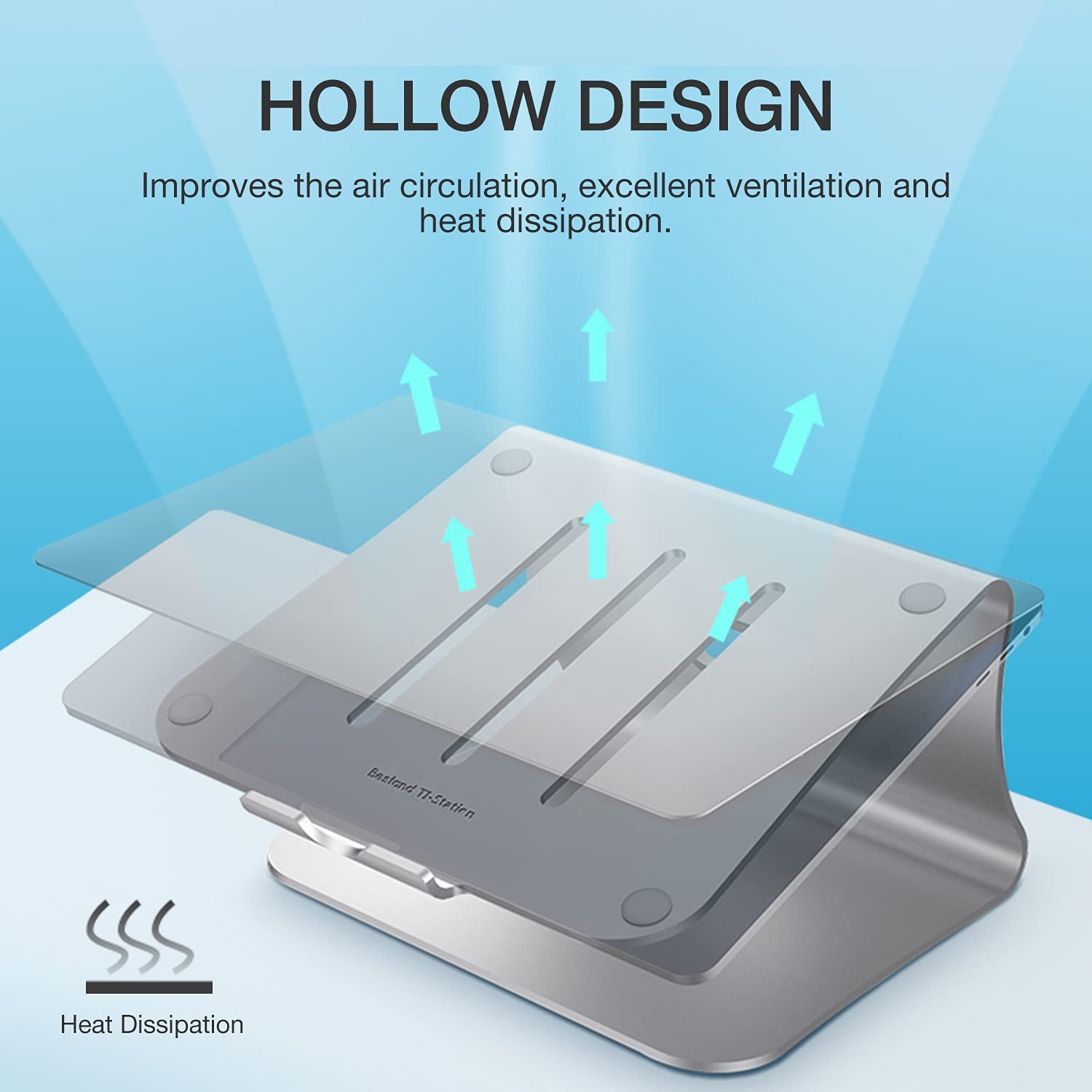 Підставка для ноутбука Apple MacBook та всіх ноутбуків Алюмінієва Срібна, фото №5 Підставка для ноутбука Apple MacBook та всіх ноутбуків Алюмінієва Срібна, фото №5