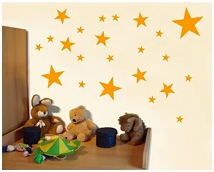 Наклейки на стіну Samunshi Stars Set 14 x 2,5 см 6 x 5 см 2 x 7,5 см 1 x 10 см Темно-червоний synthetic.ua - Фото 1