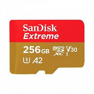 Карта памяти Sandisk 256GB microSD Class 10 UHS-I U3 V30 A2 Extreme Mobile Gaming SDSQXA1-256G-GN6GN - Фото 1