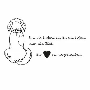 Настільна наклейка GRAZDesign Собака з написами 69 x 40 см Темно-сіра (073) synthetic.ua - Фото 1