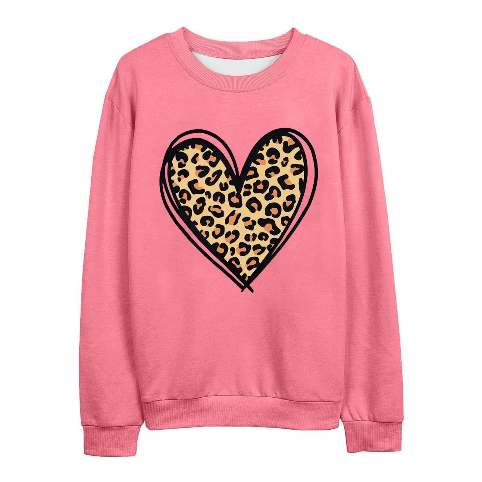 Женская толстовка Vhersily Леопардовый принт Сердце Длинный рукав, фото №4 Женская толстовка Vhersily Леопардовый принт Сердце Длинный рукав, фото №4