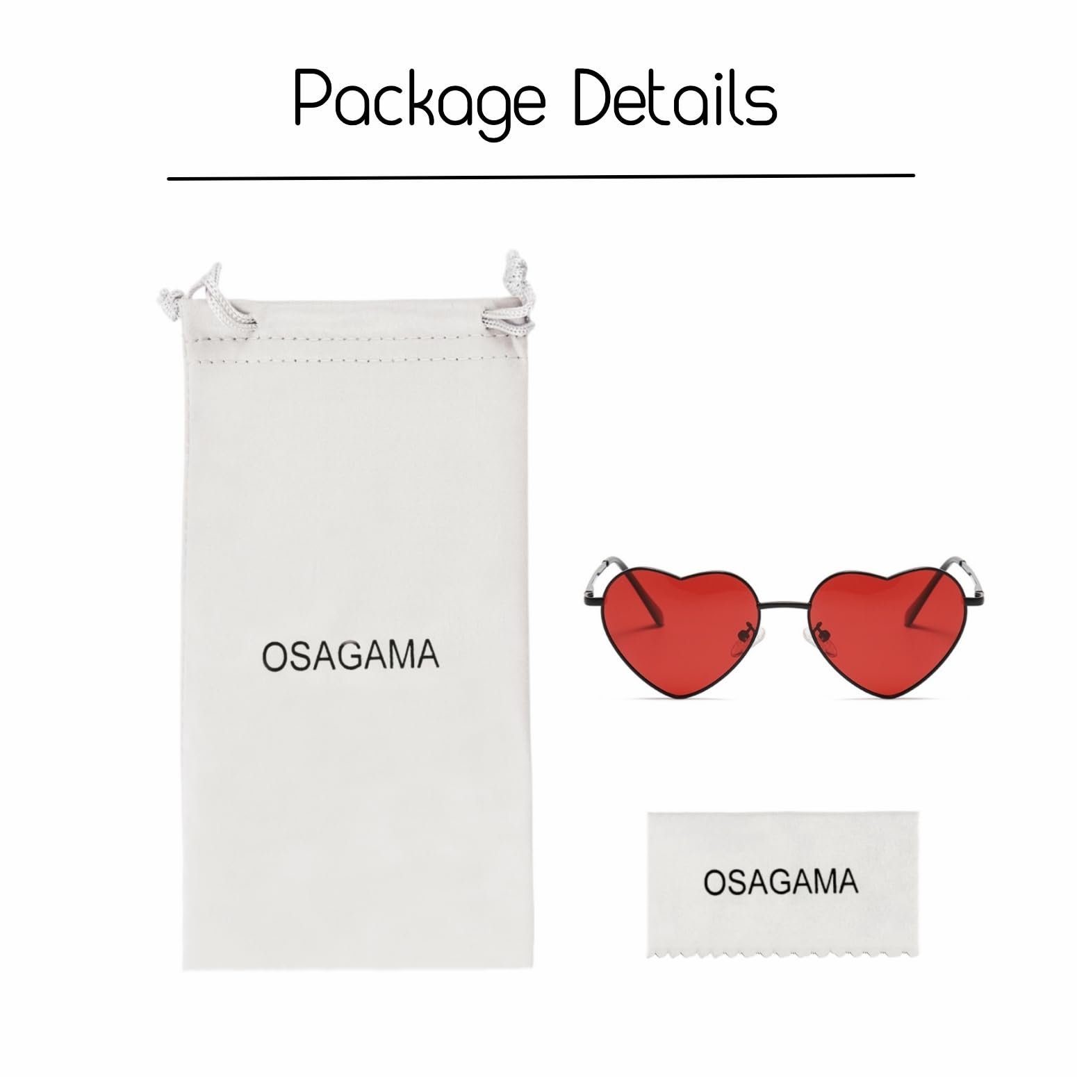 Сонцезахисні окуляри Серце OSAGAMA Поляризовані Золотий, Чорний, фото №6