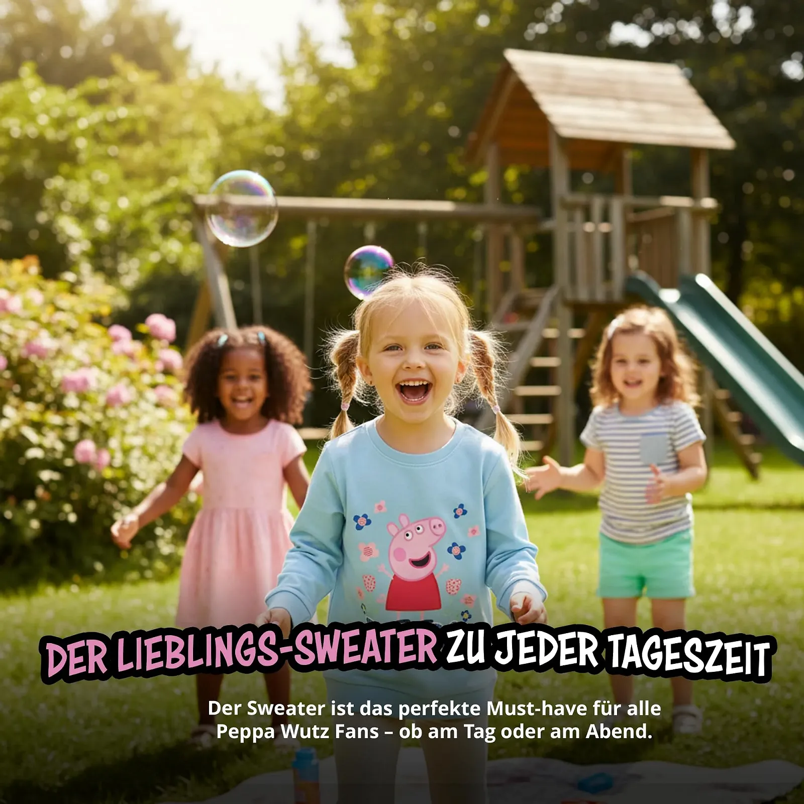 Світшот United Labels Peppa Pig для дівчат дитячий, синій, фото №3