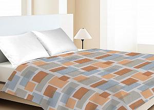 Покривало BIANCHERIAWEB Піке Весна Літо 100% Бавовна Візерунок Квадрат Двоспальне Помаранчевий - Фото 1