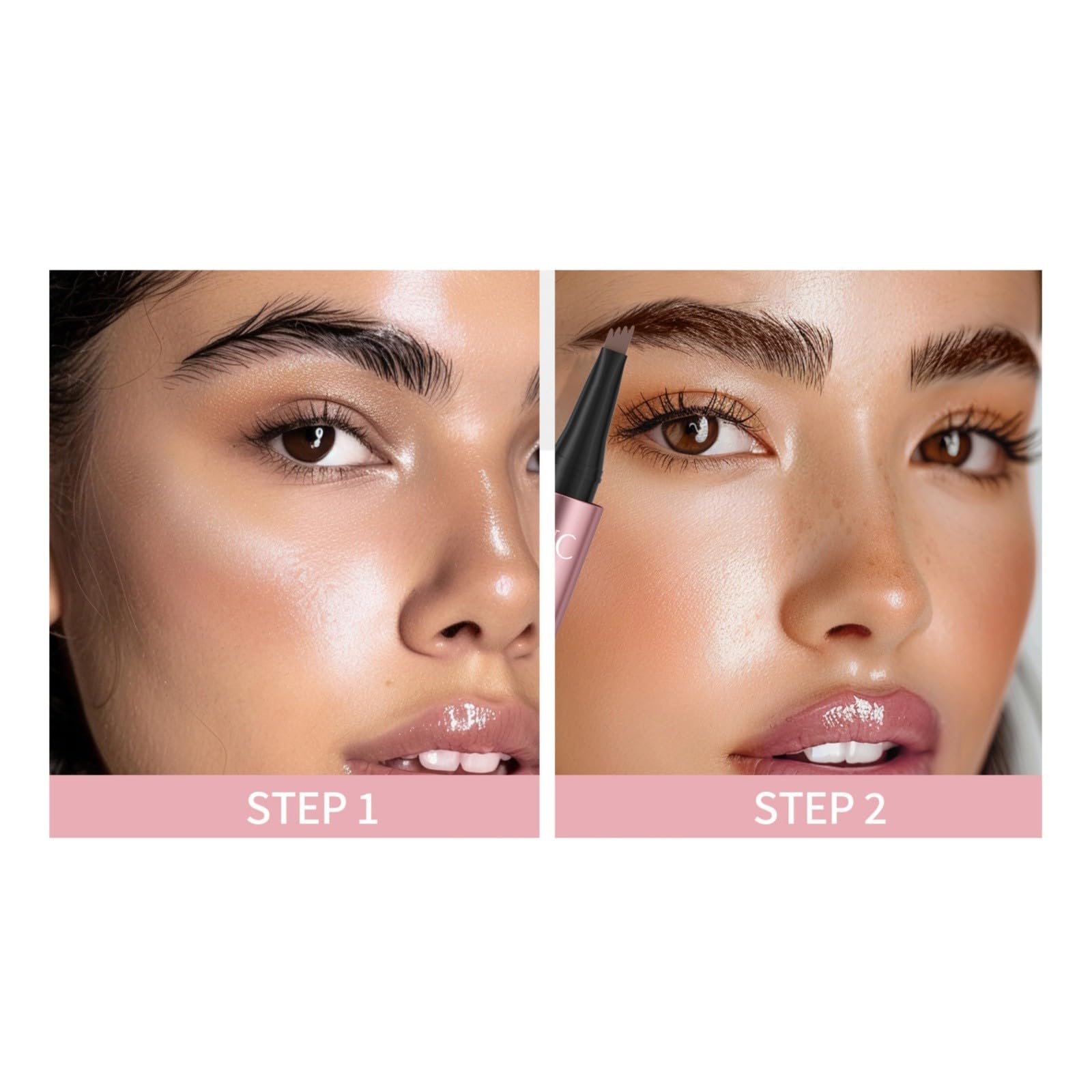 Олівець для брів з чотирма вилками рідкий 1 мл Колір антрацит, фото №5