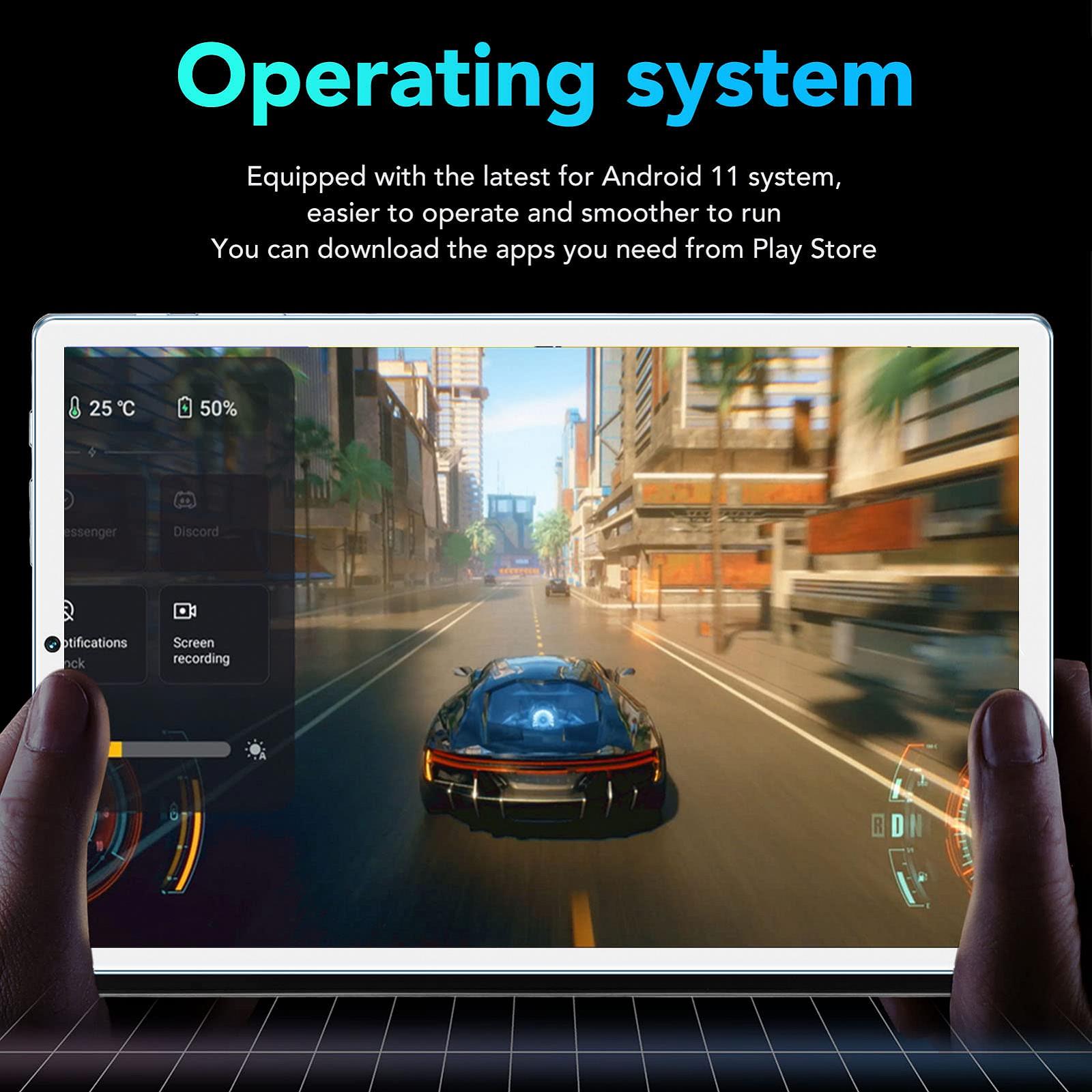 Планшет Android11 10.1 Inch 4 GB 64 GB Octa Core 1080P IPS 5G WiFi 8 MP + 16 MP 8800 mAh (Blue), фото №6