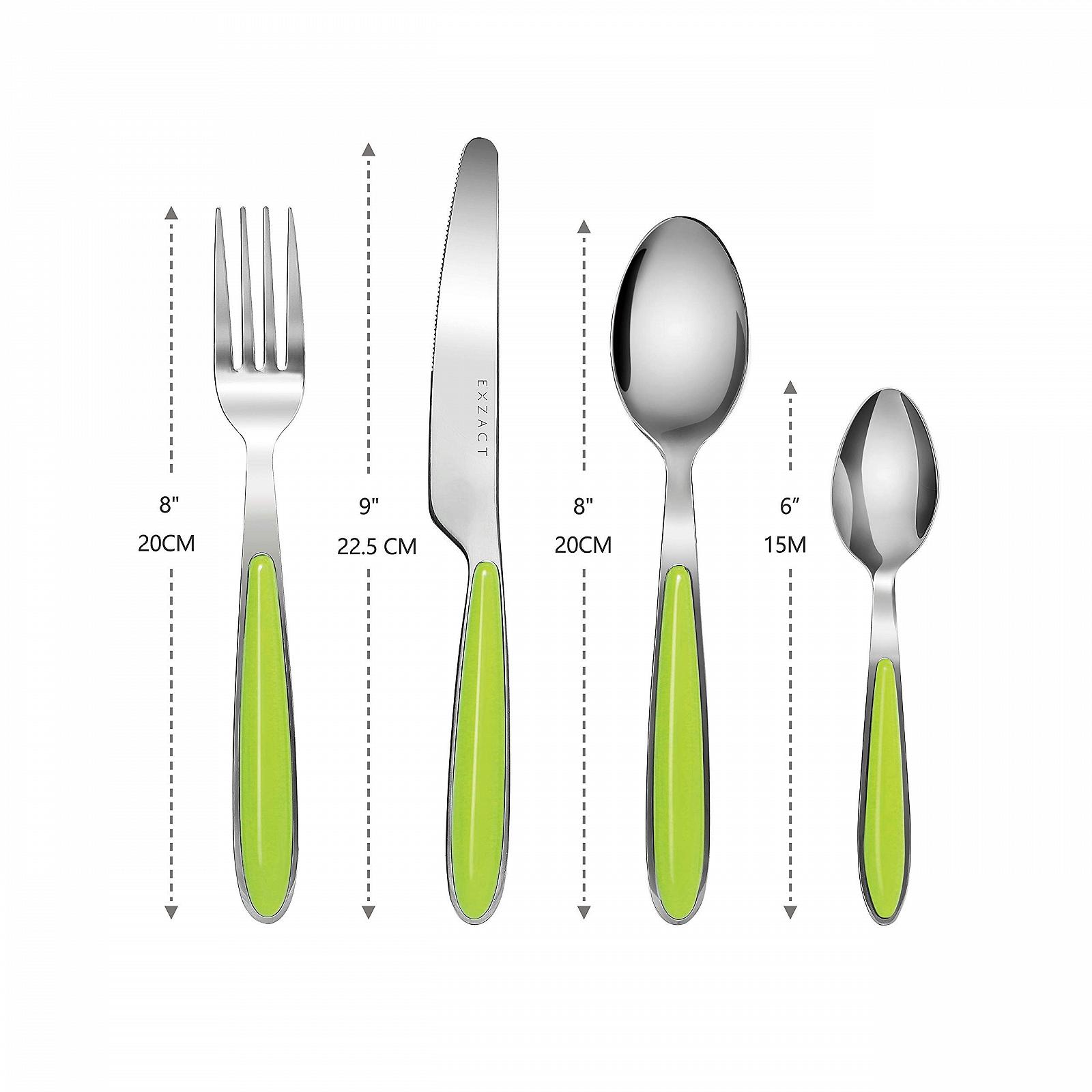 Набор столовых приборов Exzact EX07, 16 предметов, нержавеющая сталь, цветные ручки, фото №4 Набор столовых приборов Exzact EX07, 16 предметов, нержавеющая сталь, цветные ручки, фото №4