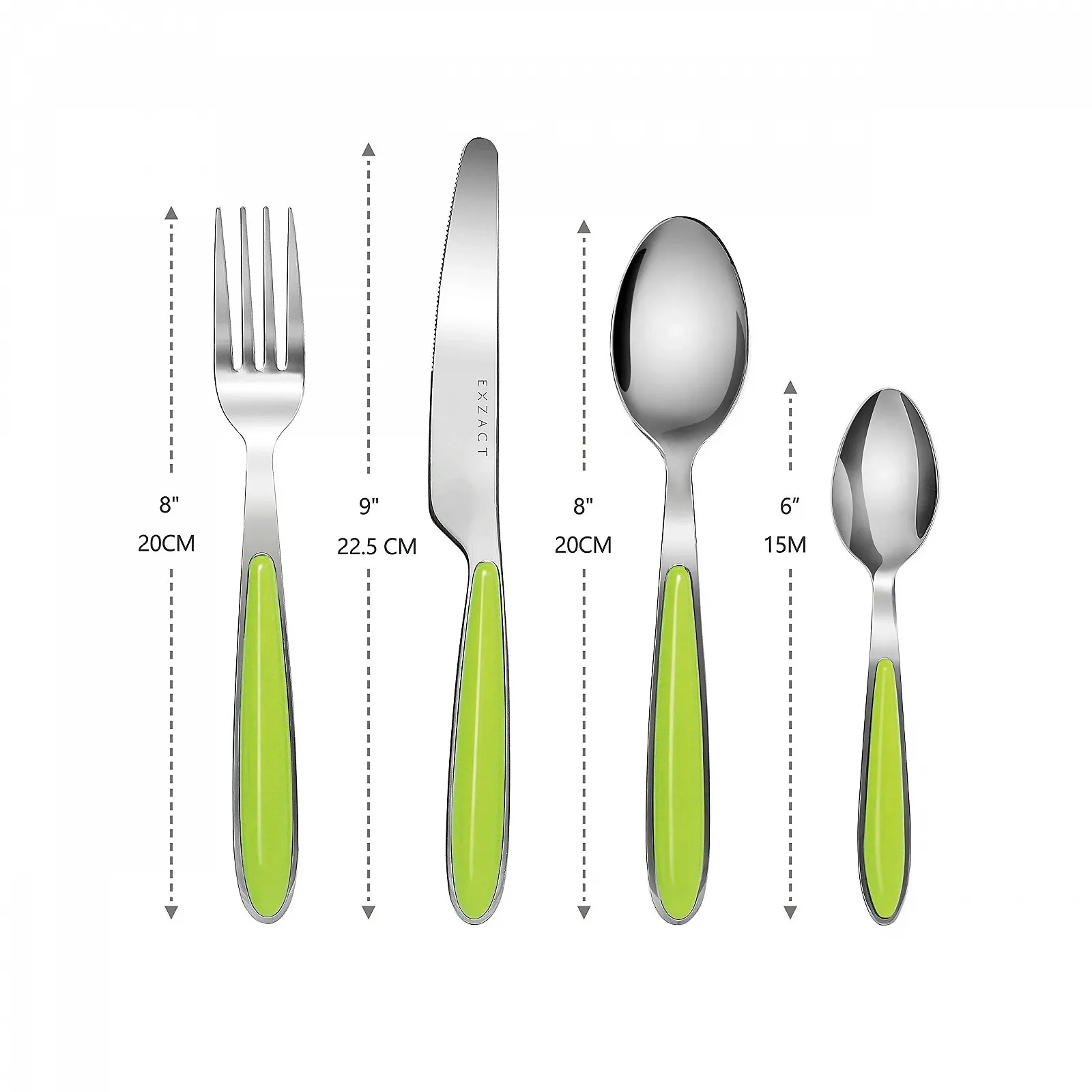 Набор столовых приборов Exzact EX07, 16 предметов, нержавеющая сталь, цветные ручки, фото №4 Набор столовых приборов Exzact EX07, 16 предметов, нержавеющая сталь, цветные ручки, фото №4