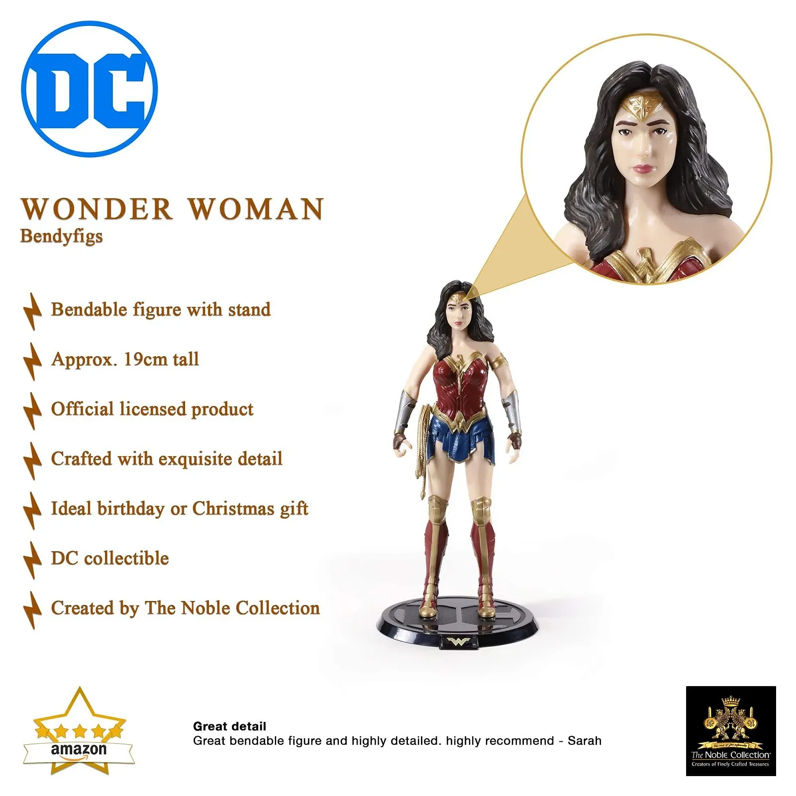Фігурка The Noble Collection DC-Wonder Woman Bendyfig (Movie), фото №3