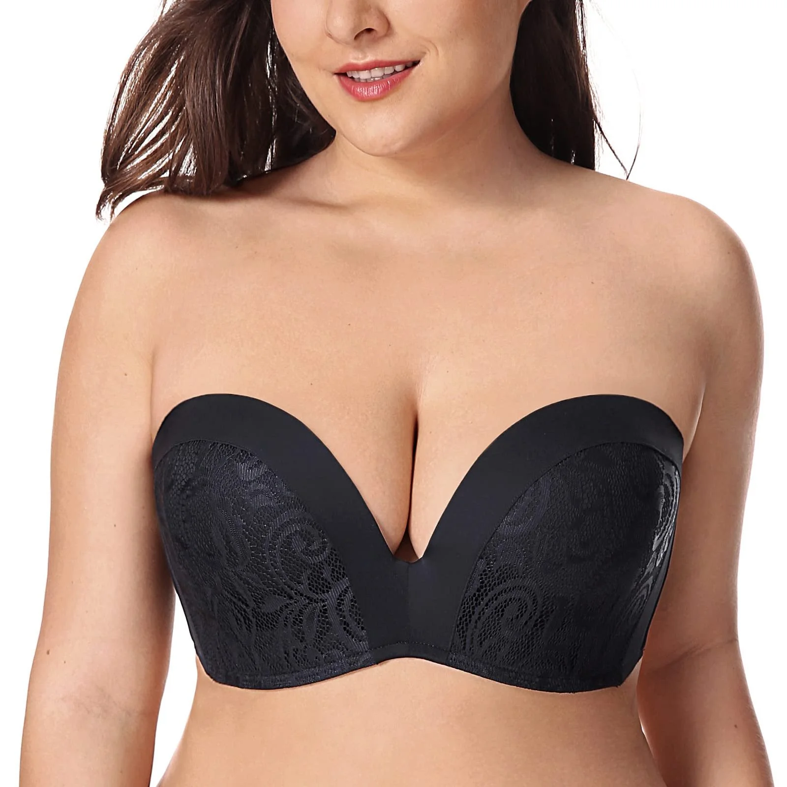 Бюстгальтер DELIMIRA Push Up Strapless Lace Moulded Cups, фото №1 Бюстгальтер DELIMIRA Push Up Strapless Lace Moulded Cups, фото №1