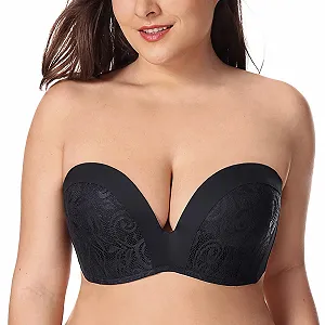 Бюстгальтер DELIMIRA Push Up Strapless Lace Moulded Cups - Фото 1
