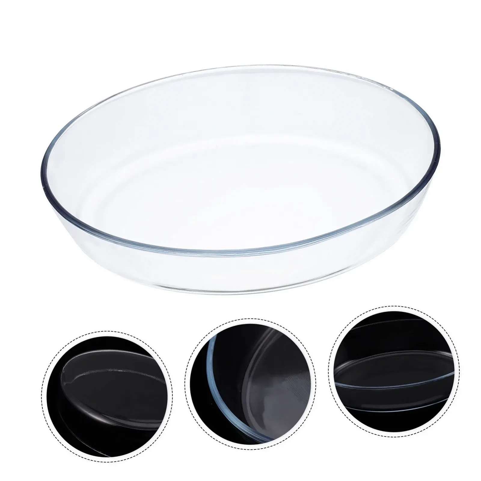 Форма для запекания стеклянная жаропрочная овальная с толстыми стенками, фото №7