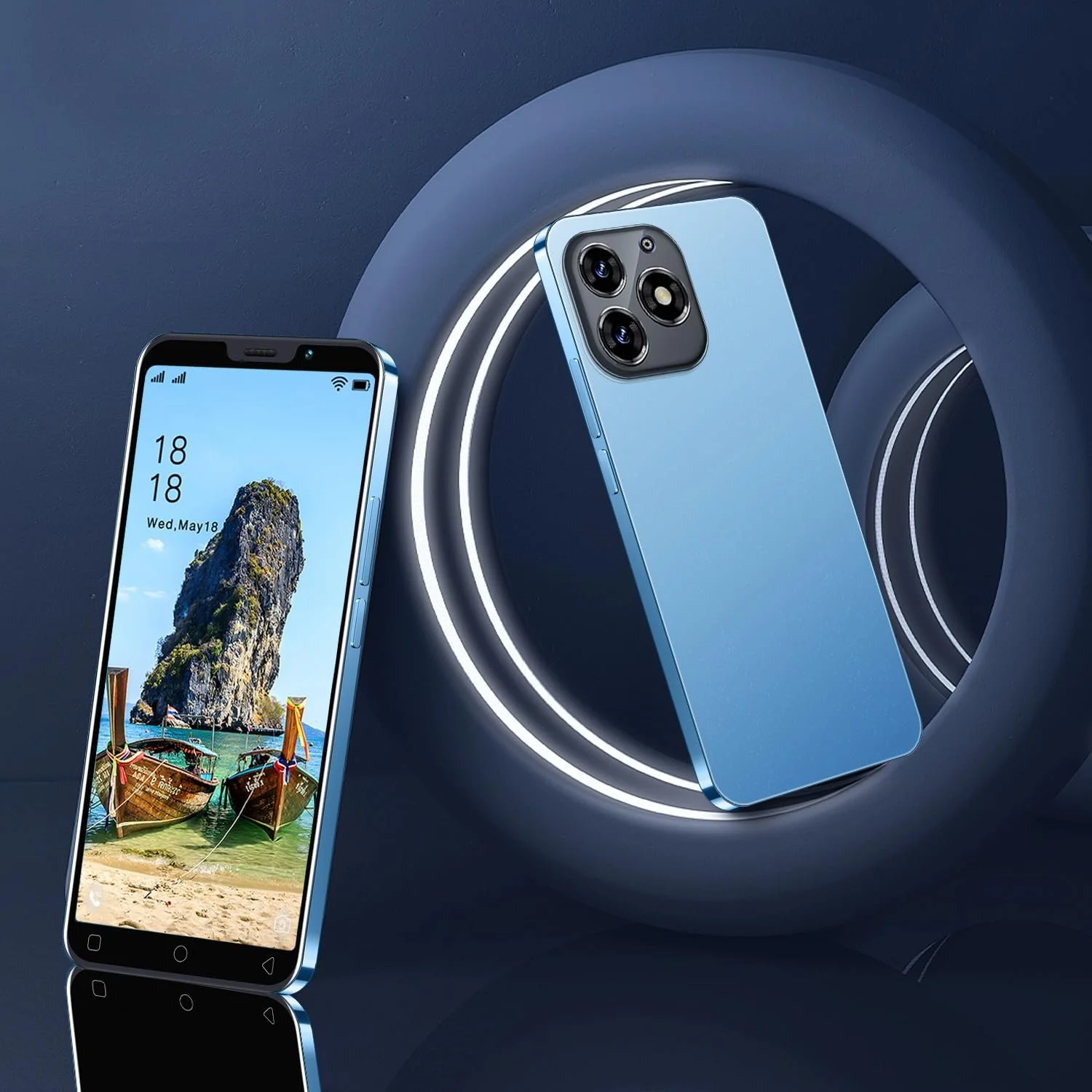 Смартфон MTGud MT15Pro 16GB ROM 128GB Expandable Dual SIM 3000 mAh Blue, фото №4