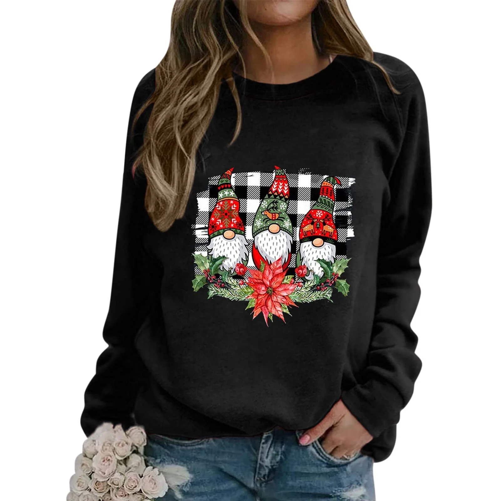 Рождественский Свитер Женский XS Рождественский Пуловер Baggy Рождественский Свитшот Пуловер С Длинными Рукавами Свитшот С Длинными Рукавами Больших Размеров Рождественский Свитер Забавные Рождественские Рубашки Рождественский Наряд, фото №3