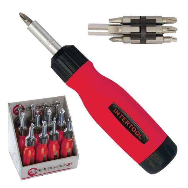 Оверсивна обертка з комплектом насадків 12 ед Intertool VT-1003, фото №1