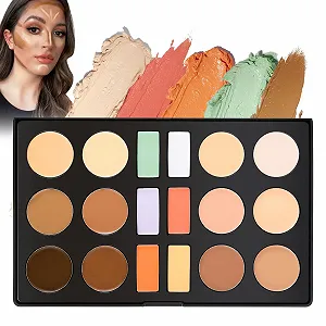 Крем-палетка для контурингу DE'LANCI Консилер для обличчя, палетка водостійка - Фото 1