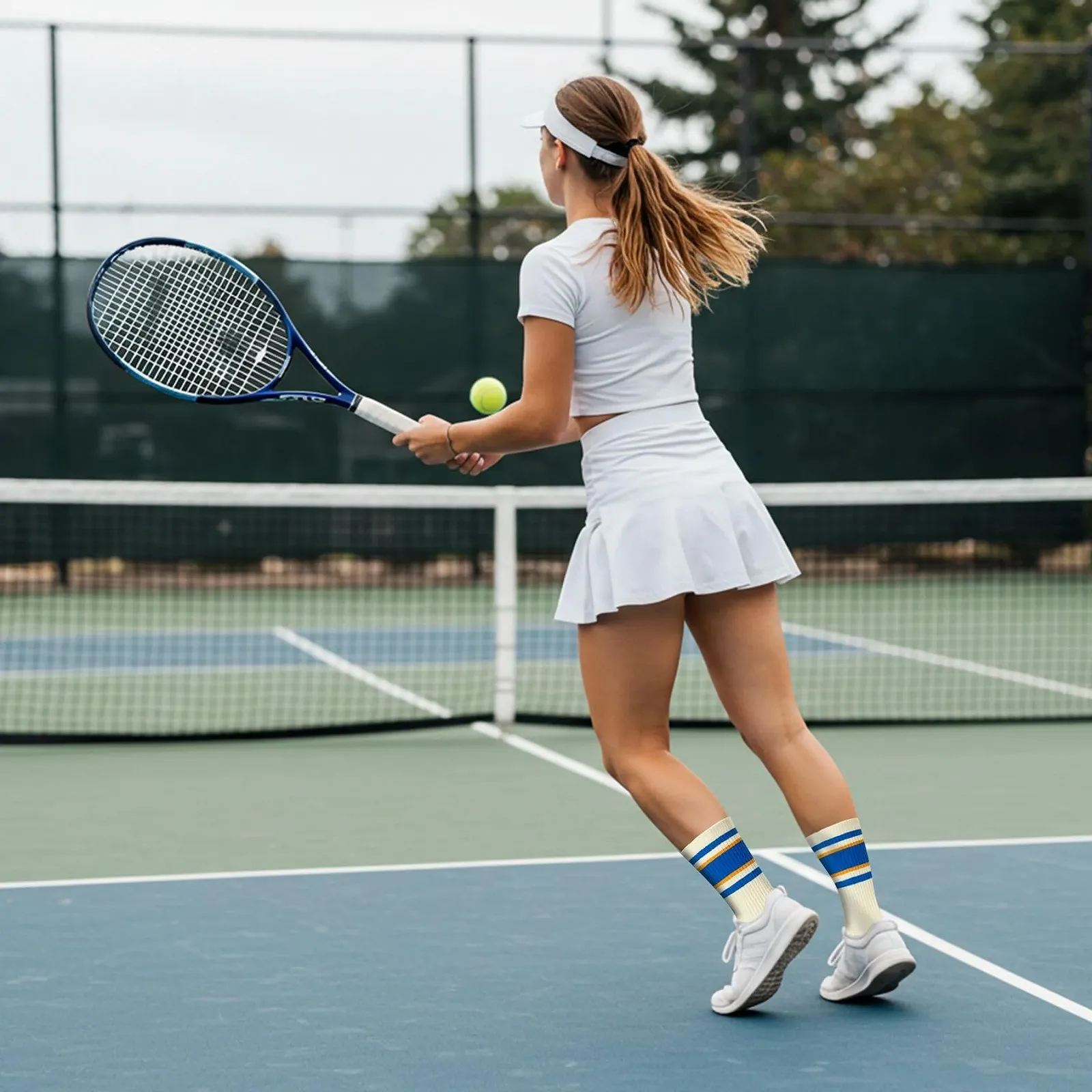 Шкарпетки NREDXOON Retro Tennis Бавовняні, фото №4