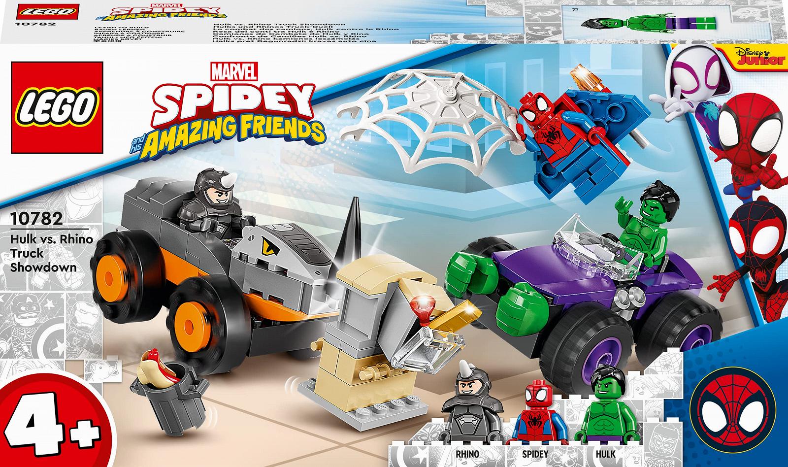 Конструктор Lego Marvel 10782 Spidey and His Amazing Friends Hulk Vs Rhino Truck Showdown, фото №3