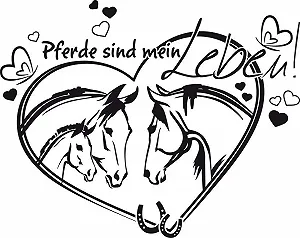 Наклейка на стіну GRAZDesign Horses Are My Life 50 x 40 см Чорна 070 synthetic.ua - Фото 1