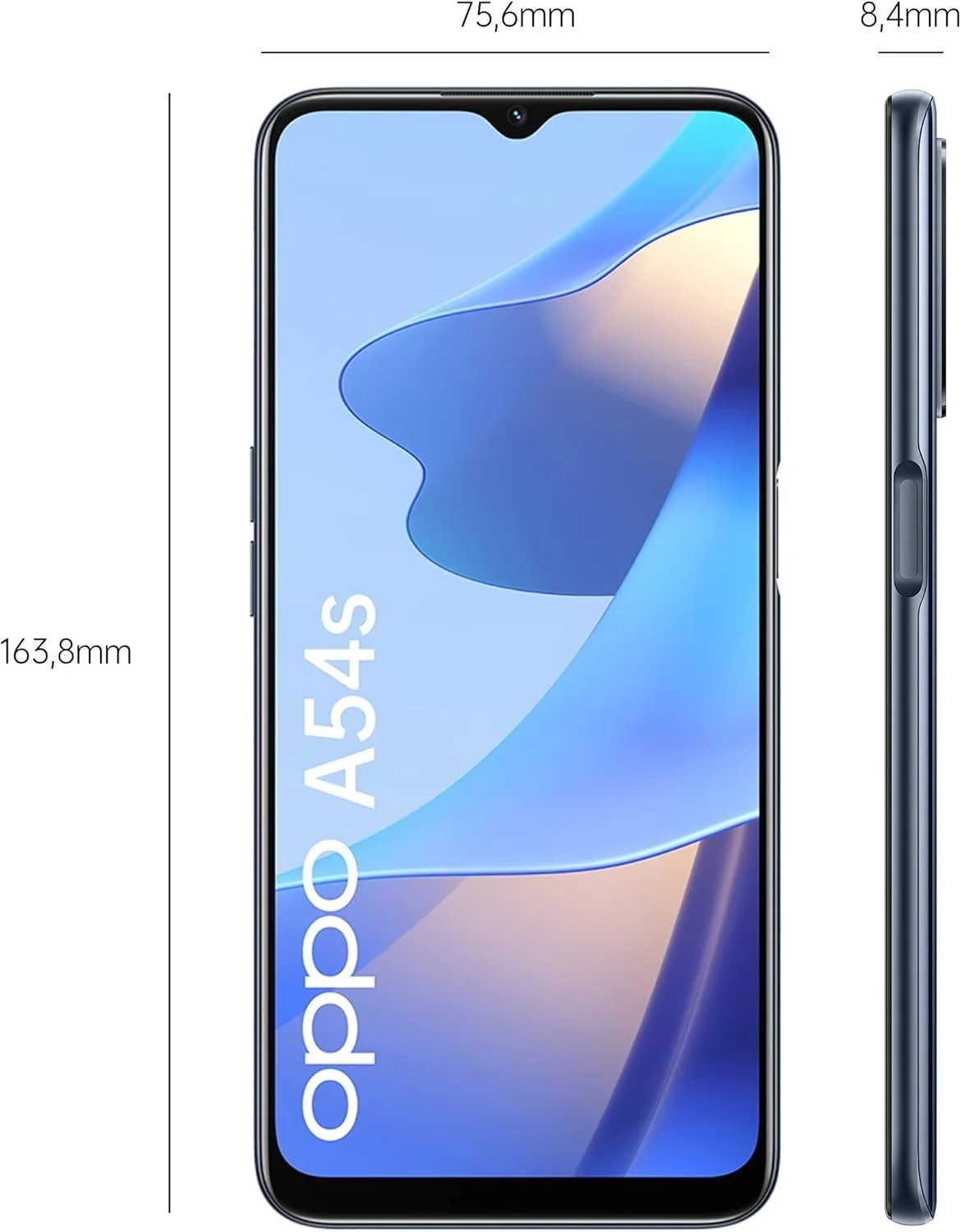 Смартфон 6.52" Oppo A54s 4/128GB 4G 1-SIM 50/8Мп 8 ядер Android 13 Синій, фото №3