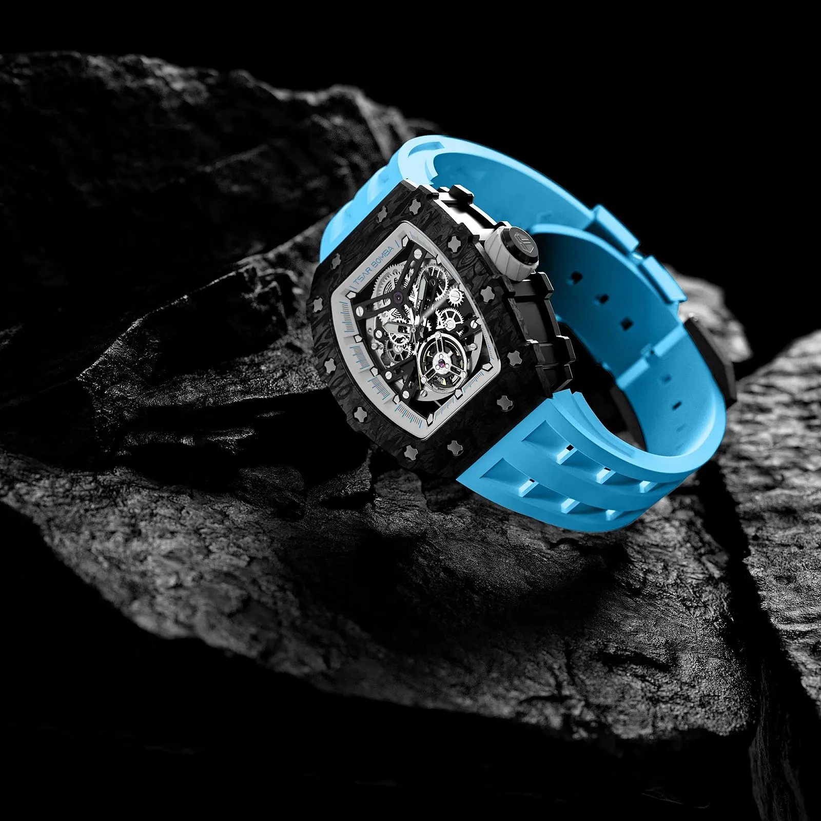 Мужские Автоматические Механические Часы TSAR BOMBA Оригинальный Дизайн Квадратные из нержавеющей стали 50 м Водонепроницаемые и Силиконовый Ремешок, фото №8 Мужские Автоматические Механические Часы TSAR BOMBA Оригинальный Дизайн Квадратные из нержавеющей стали 50 м Водонепроницаемые и Силиконовый Ремешок, фото №8