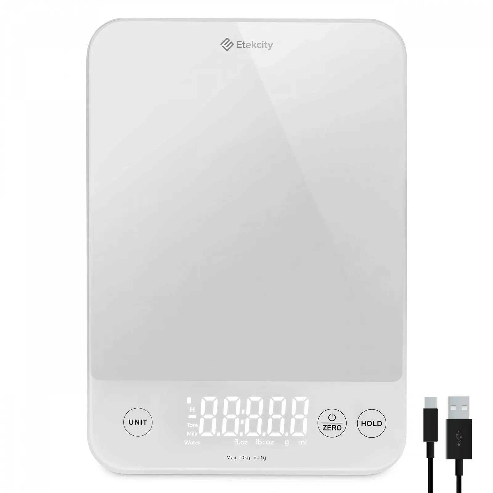 Кухонні ваги ETEKCITY 10 kg 0.1 g LED Waterproof, фото №1 Кухонні ваги ETEKCITY 10 kg 0.1 g LED Waterproof, фото №1