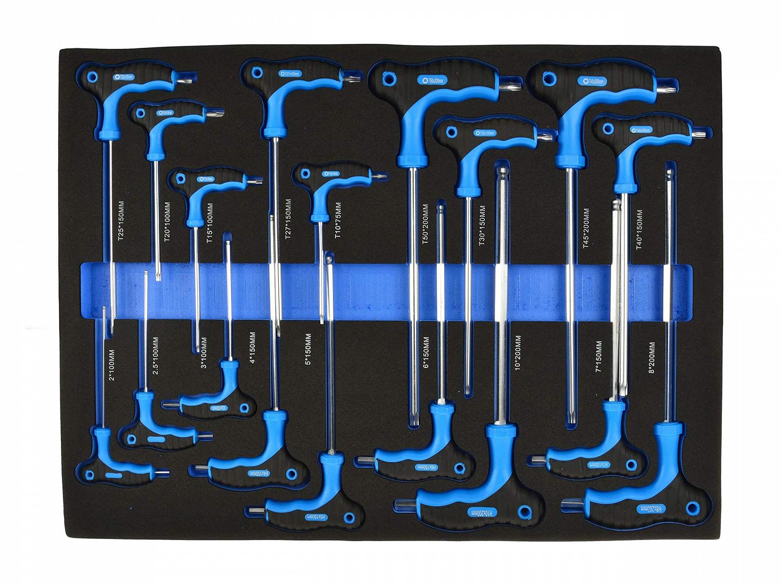 T-набір викруток T-Hand Torx Allen Key 18 штук Вставка для майстерень, фото №1