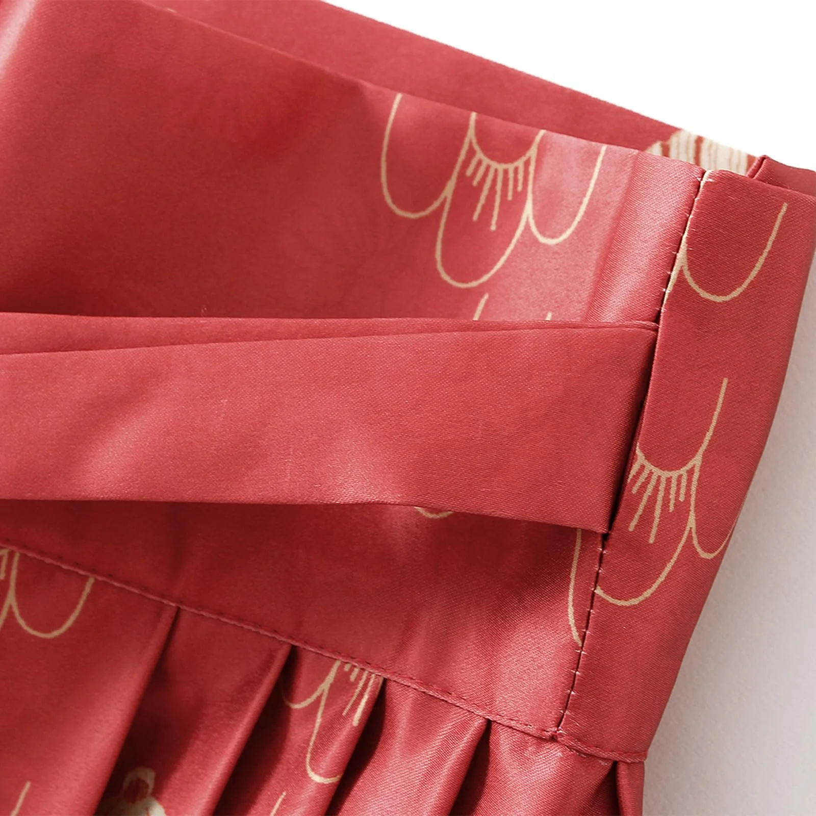 Спідниця у китайському стилі з квітковим принтом, фото №4