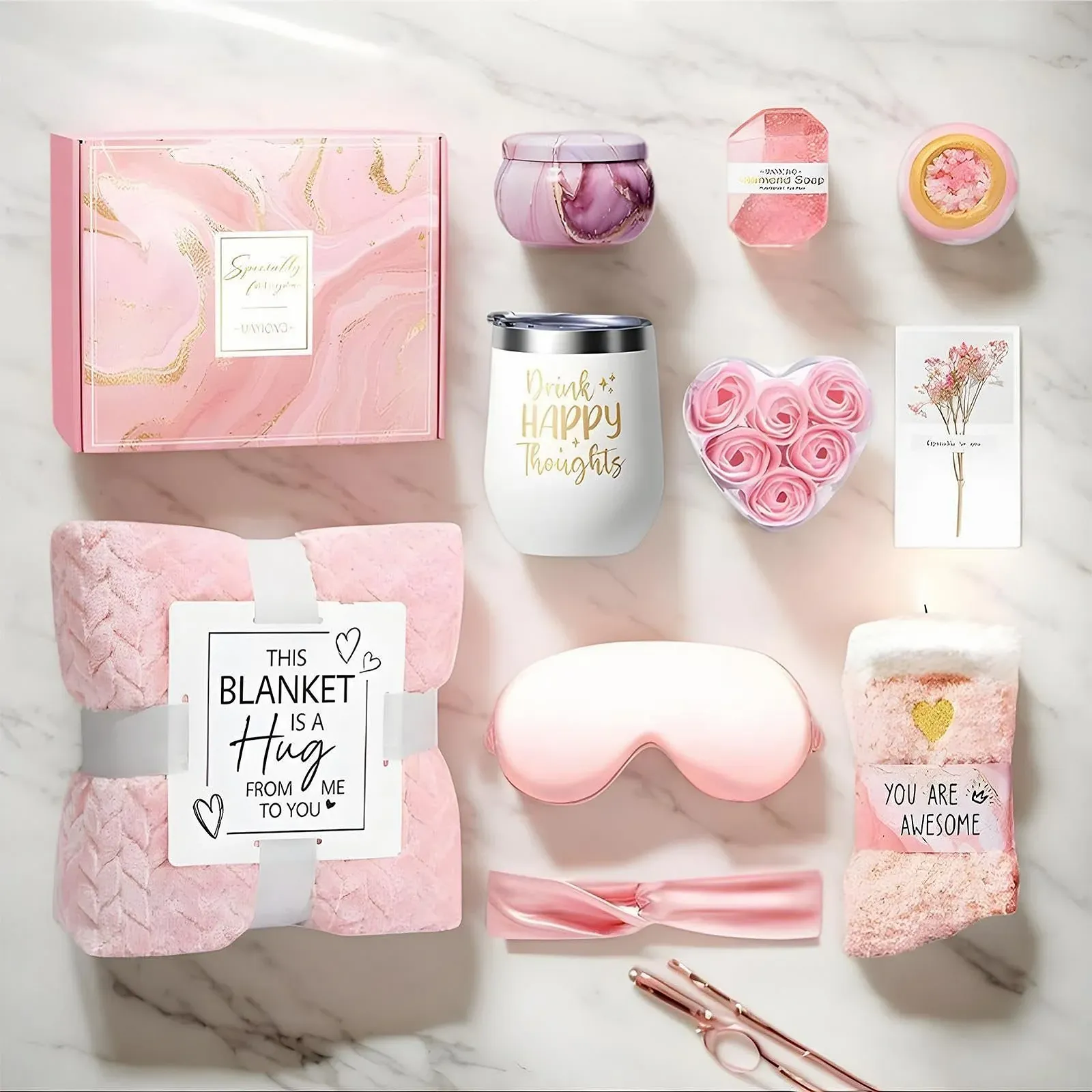 Набір для жінок - Мішечок для відпочинку для жінок - Набір для релаксації та гарного самопочуття з фланелевою ковдрою, фото №9