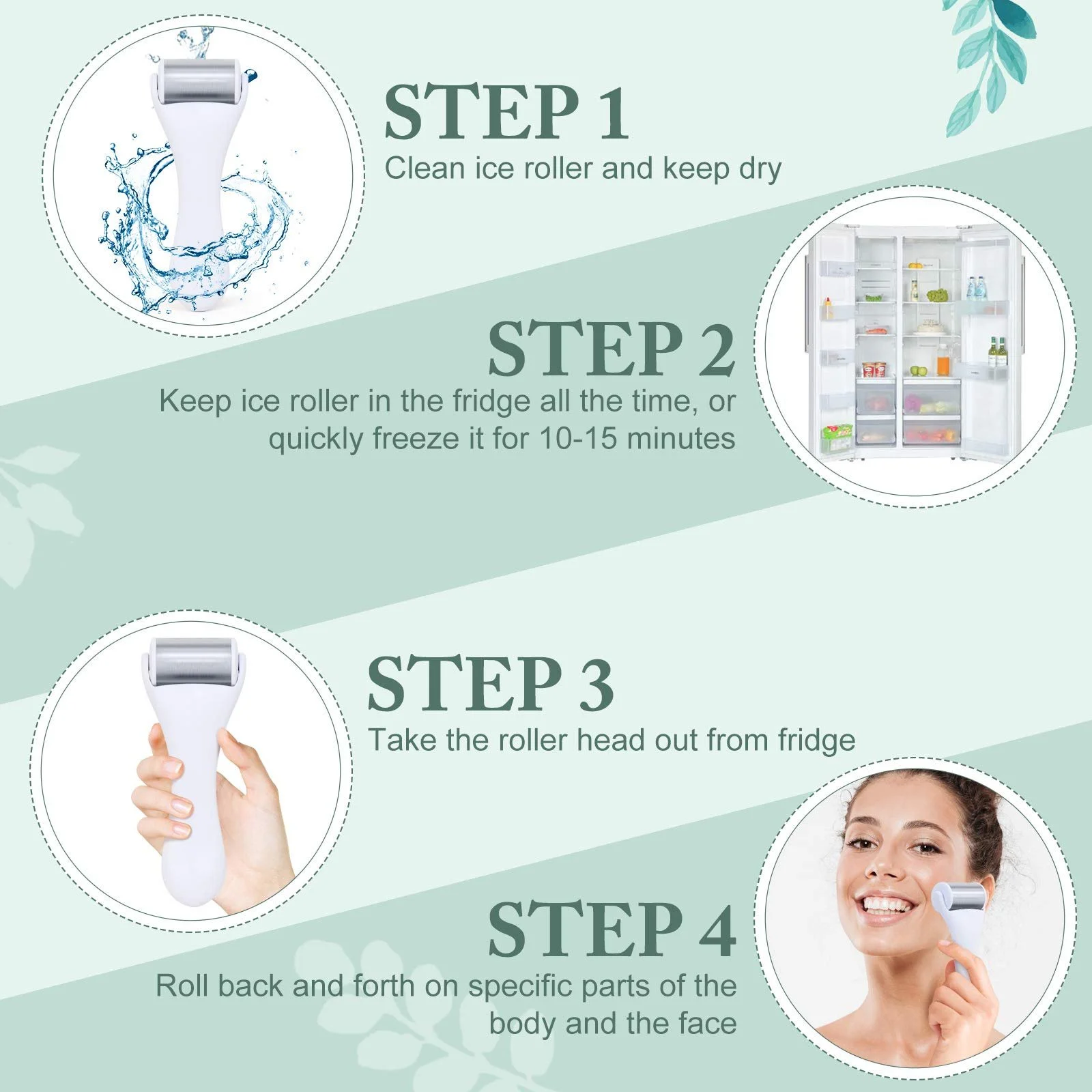 Ролик крижаний для обличчя та очей 2 шт, фото №5