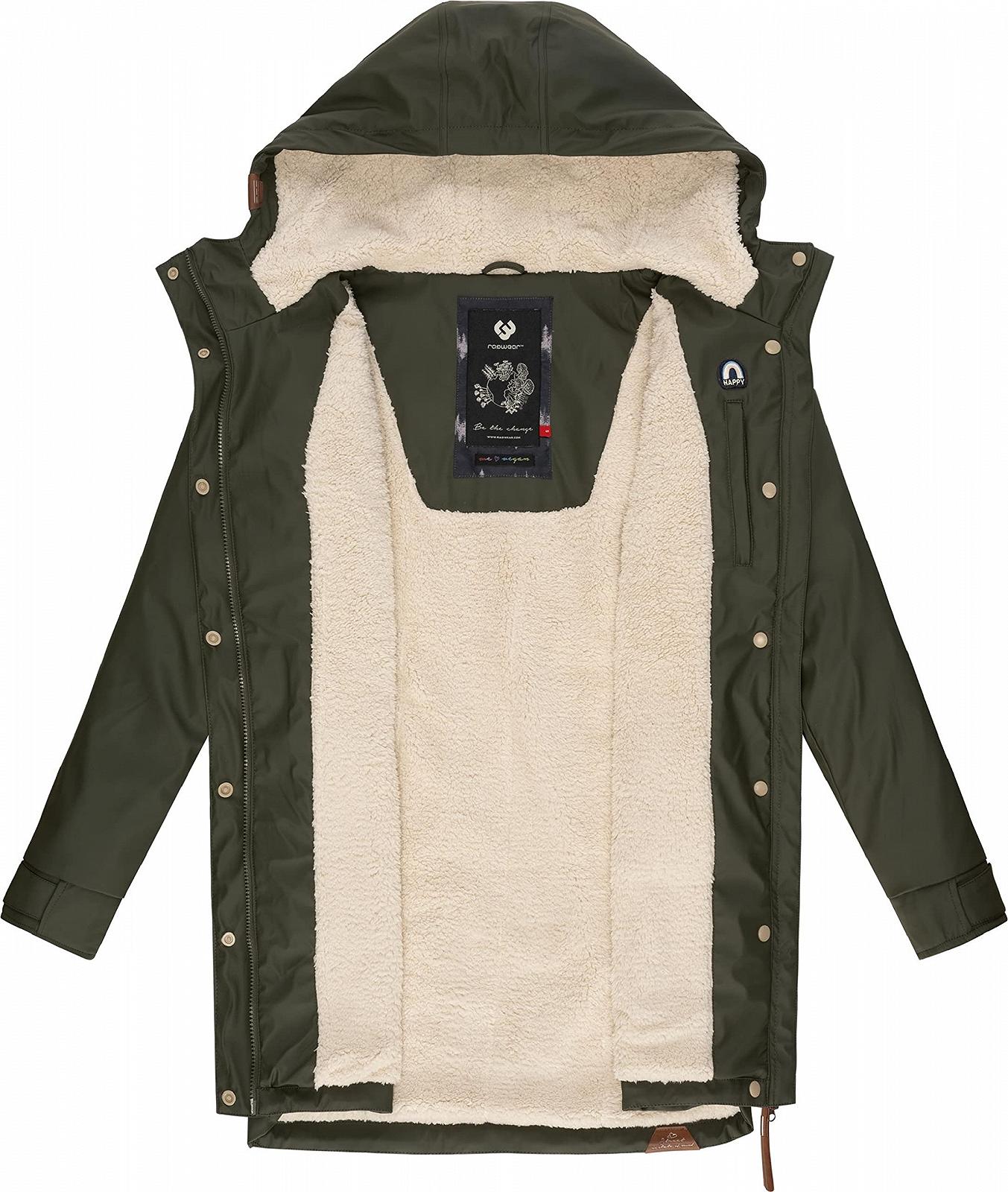 Куртка зимова Ragwear Tinsley Жіноча Довгий плащ-дощовик Водонепроникна Тепла на підкладці з капюшоном, фото №5