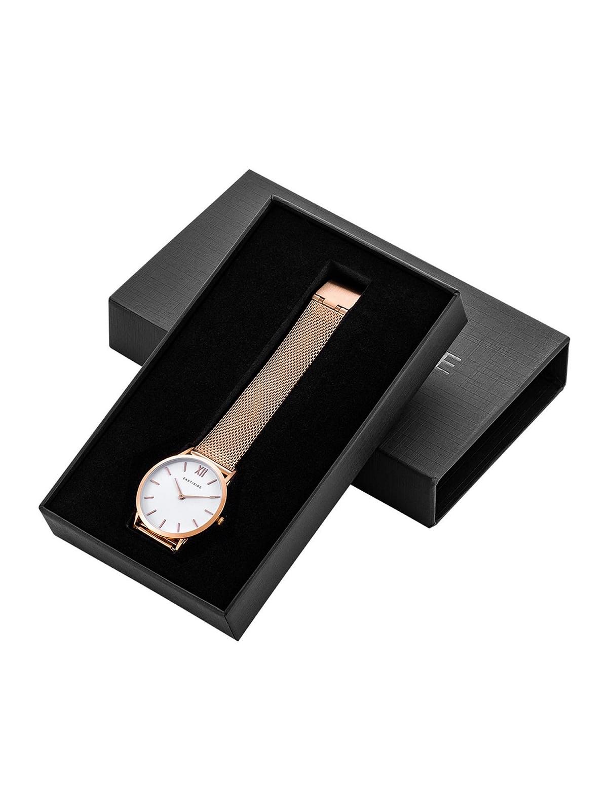 Женские часы Eastside 10080027, аналоговые, японский кварцевый механизм, браслет из нержавеющей стали, розовое золото, 3 ATM, без мотива, фото №8