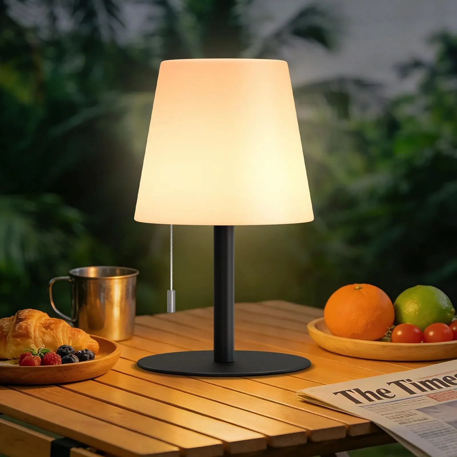 Настільна лампа uuffoo LED акумуляторна бездротова 8 кольорів IP44 USB C, фото №7