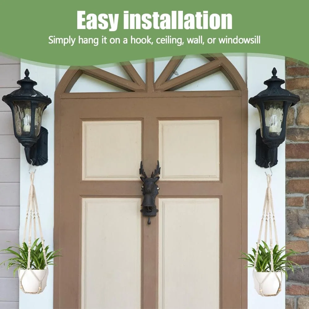 Підвіс для рослин макраме MiOYOOW із бавовняної мотузки 2 шт. Boho, фото №5