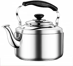 Чайник з свистком, Чавунний чайник, Універсальний для газової плити та індукційної плити - Фото 1