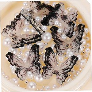 Украшения для ногтей Черные Стразы Серебряные Драгоценные Камни synthetic.ua - Фото 1