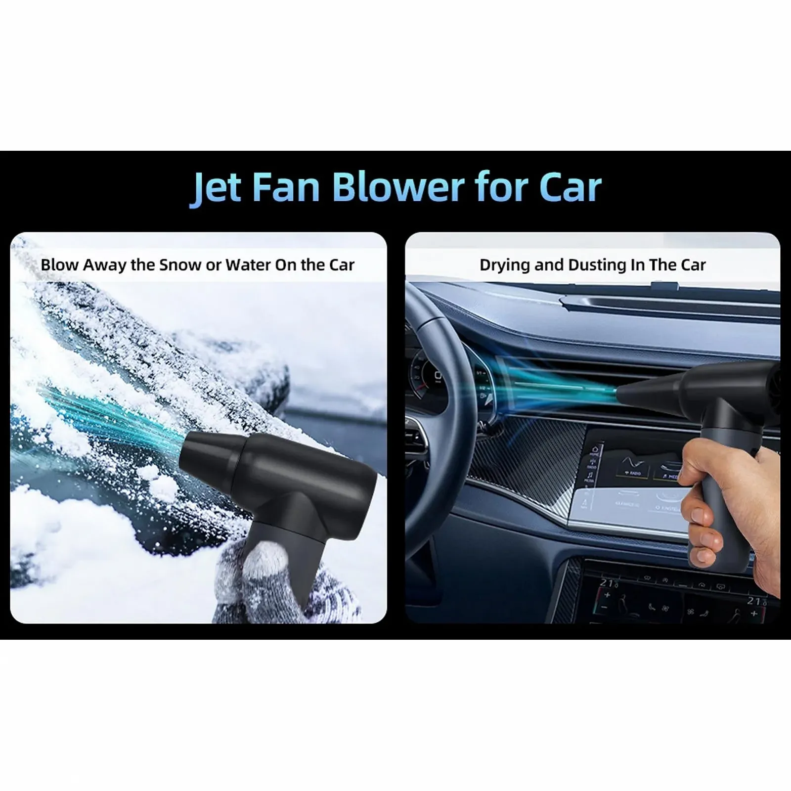 Електрична повітродувка 180 000 RPM 3 насадки 3 швидкості портативна для чищення ПК та авто, фото №6