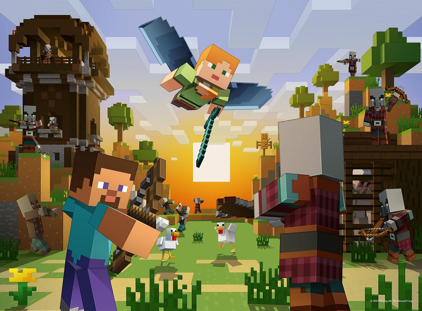 Пазл Ravensburger Minecraft Building Art and Adventure 150 деталей XXL, фото №1