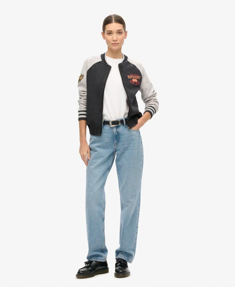 Бомбер Superdry College Jersey з графікою з літерами, фото №3