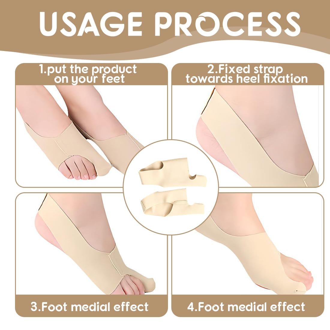 Шкарпетки для корекції Hallux Valgus, 2 шт., роздільник для великого пальця ноги, м’які та дихаючі, фото №6 Шкарпетки для корекції Hallux Valgus, 2 шт., роздільник для великого пальця ноги, м’які та дихаючі, фото №6