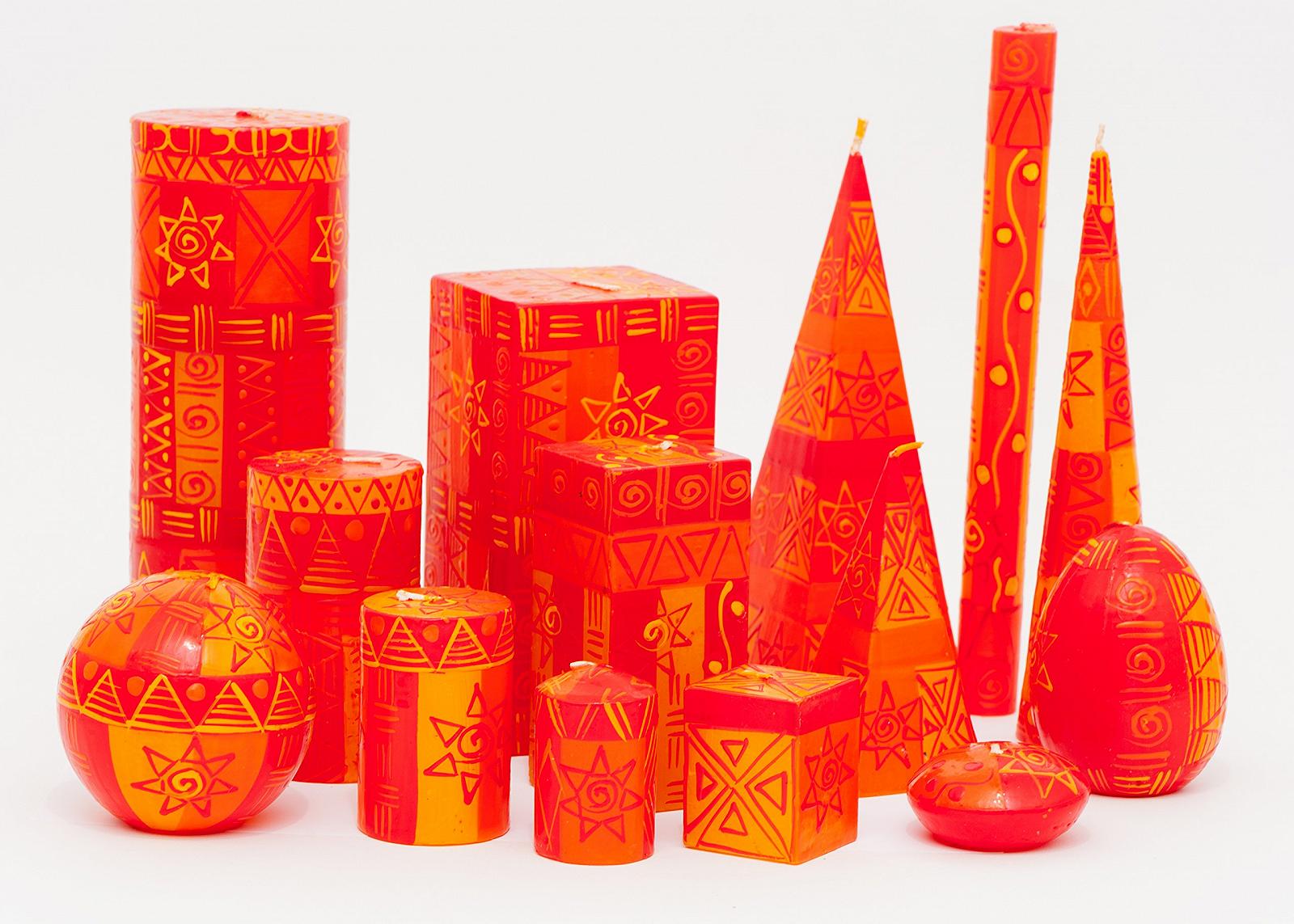 Свічка Kapula Pillar Дизайн African Sunset 6 x 10 см, фото №2