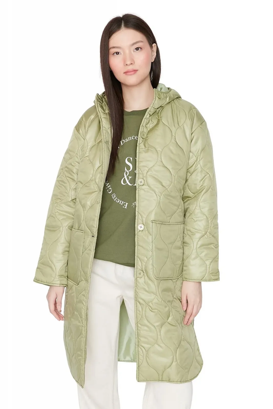 Парка TRENDYOL Однотонная Тканая Зимняя, фото №1 Парка TRENDYOL Однотонная Тканая Зимняя, фото №1